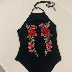 Sexy Halter Mesh Bodysuit